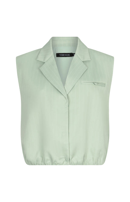 Ydence Gilet Jeanie Sage Green Stretchshop.nl