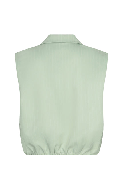 Ydence Gilet Jeanie Sage Green Stretchshop.nl