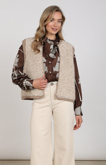 Gilet Lana Sand Taupe NKF08031