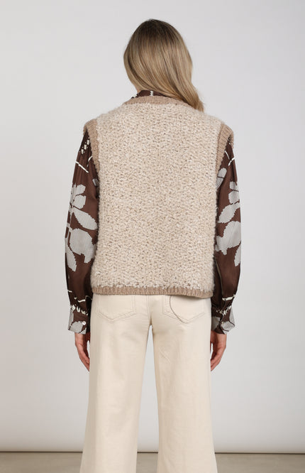 Gilet Lana Sand Taupe NKF08031