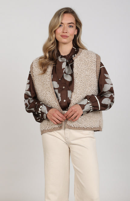 Gilet Lana Sand Taupe NKF08031
