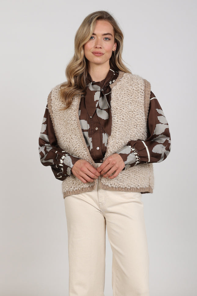 Gilet Lana Sand Taupe NKF08031