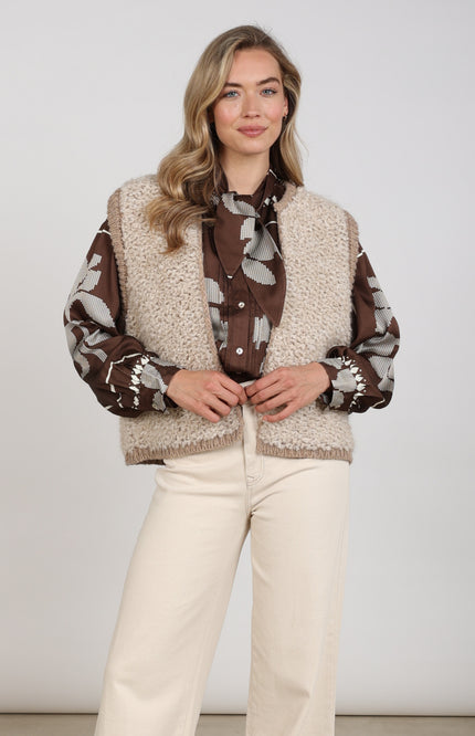 Gilet Lana Sand Taupe NKF08031