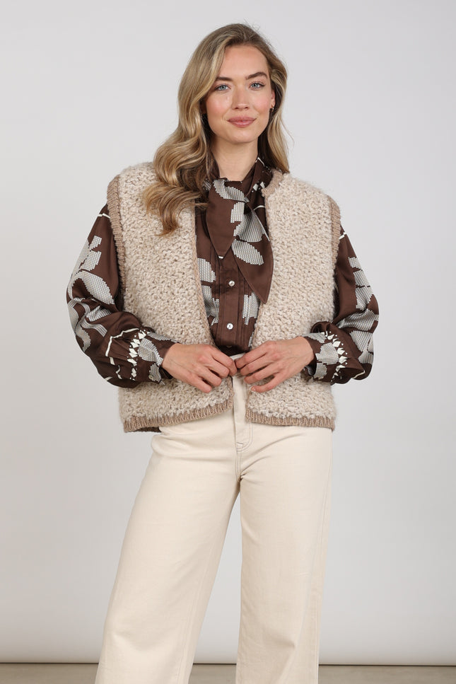 Gilet Lana Sand Taupe NKF08031