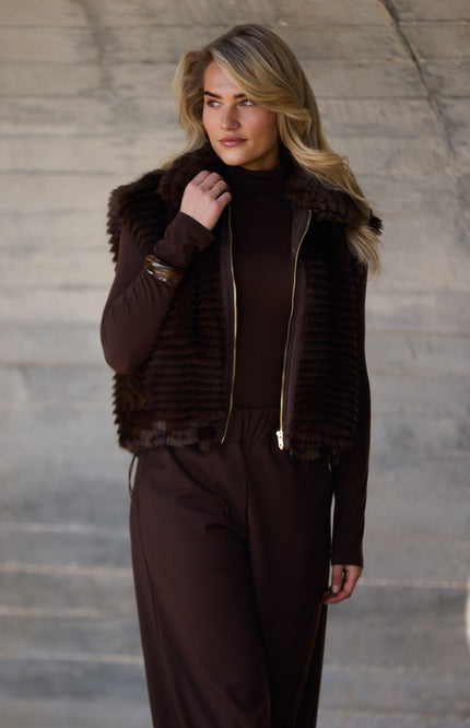 Gilet Harriet Chocolate NKF08039