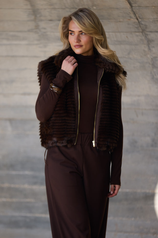 Gilet Harriet Chocolate NKF08039