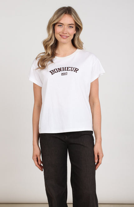 T-shirt Senna Offwhite Chocolate NKF04020