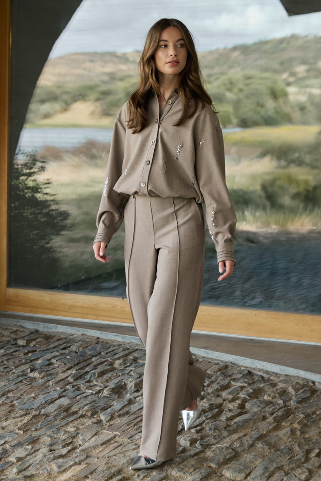 Broek Jill Taupe NKF09077