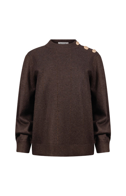 Trui Molly Strass Chocolate NKF03085
