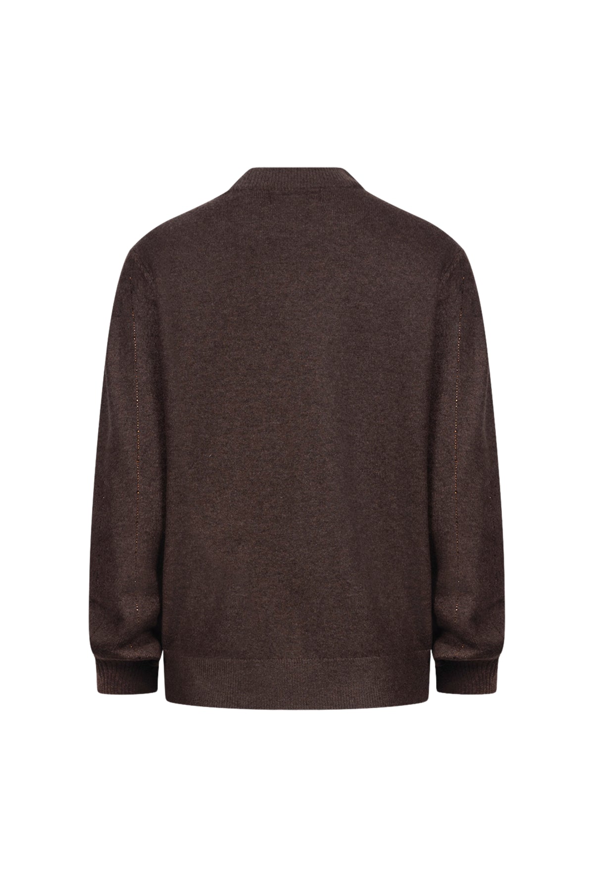 Donkerbruine Nukus Molly Strass trui met decoratieve details, zachte stof en comfortabele pasvorm, geschikt voor casual draagstijl.