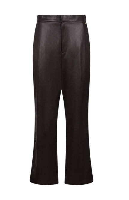 Broek Beverly PU Chocolate NKF09101