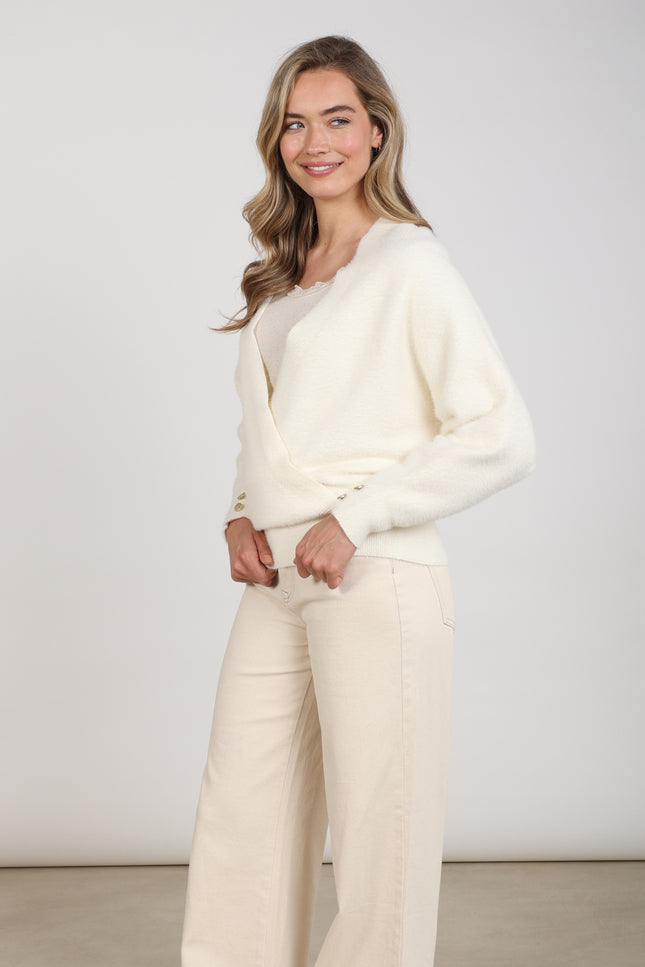 Trui Beau Wrap Offwhite NKF03081