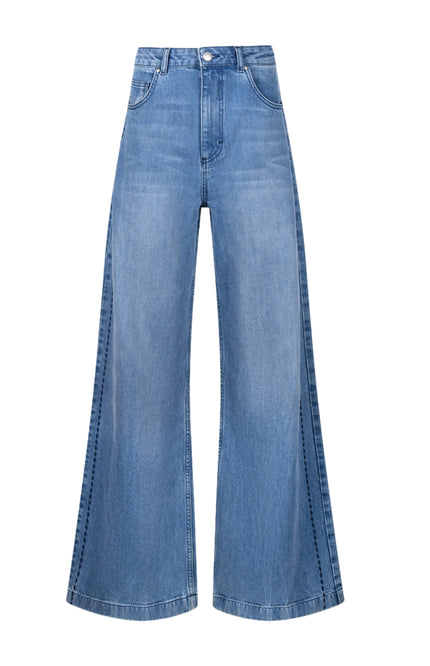 Jeans Stevi Embroidery Blue Denim NKF09118
