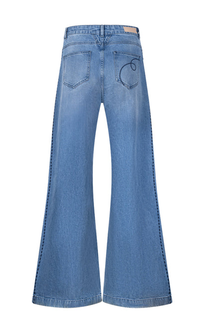 Jeans Stevi Embroidery Blue Denim NKF09118