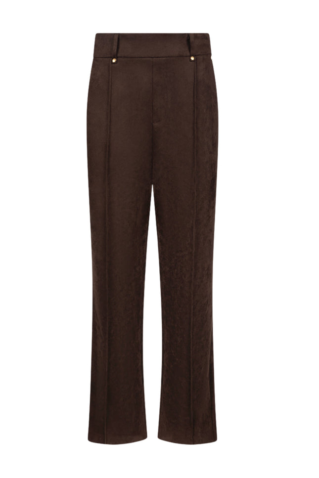 Broek Jill Suedine Chocolate NKF09121