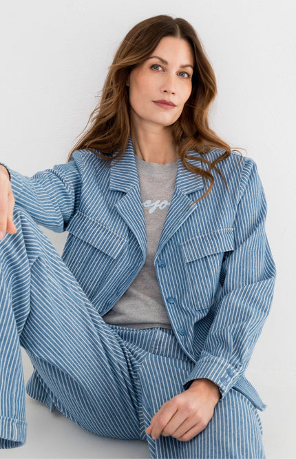Jacket Vera Stripe Blue