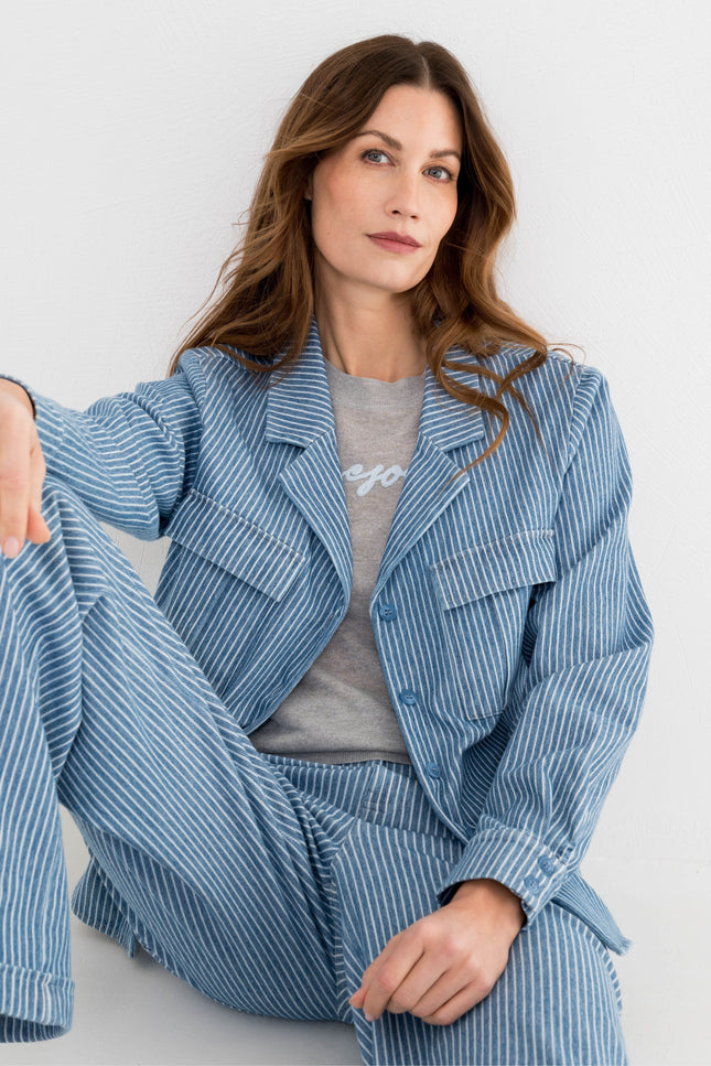 Jacket Vera Stripe Blue