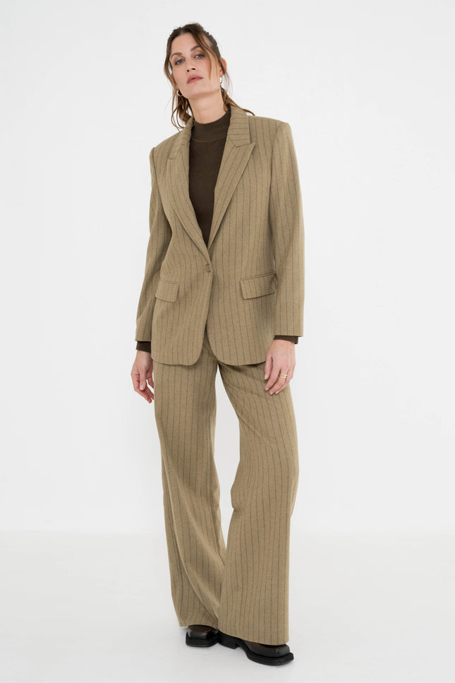 Broek Sella Stripe Khaki