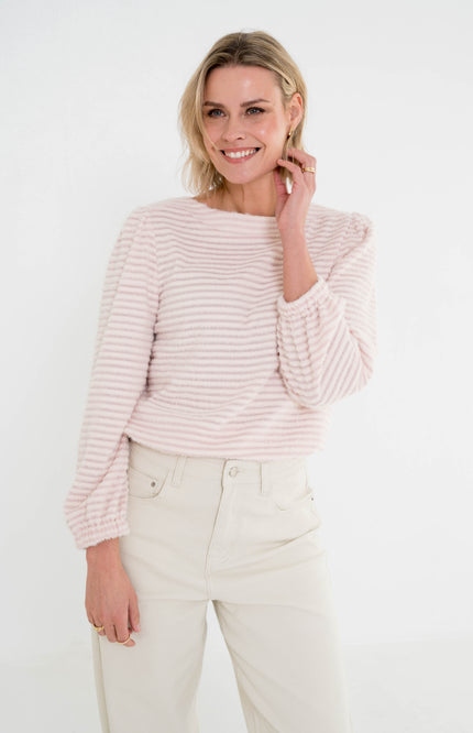 Trui Vien Stripe Rose