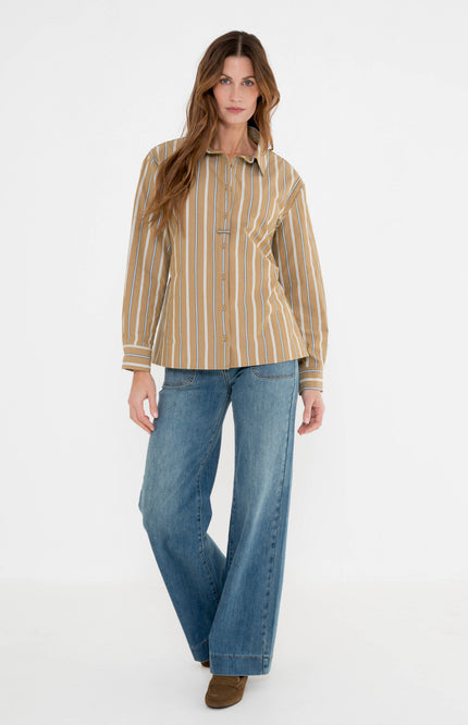 Blouse Vaigon Camel Stripe