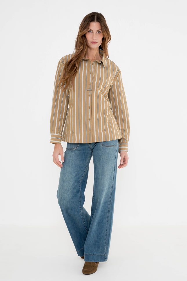 Blouse Vaigon Camel Stripe