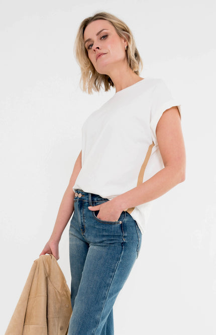 T-shirt Nana Offwhite Camel