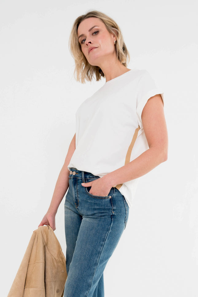 T-shirt Nana Offwhite Camel