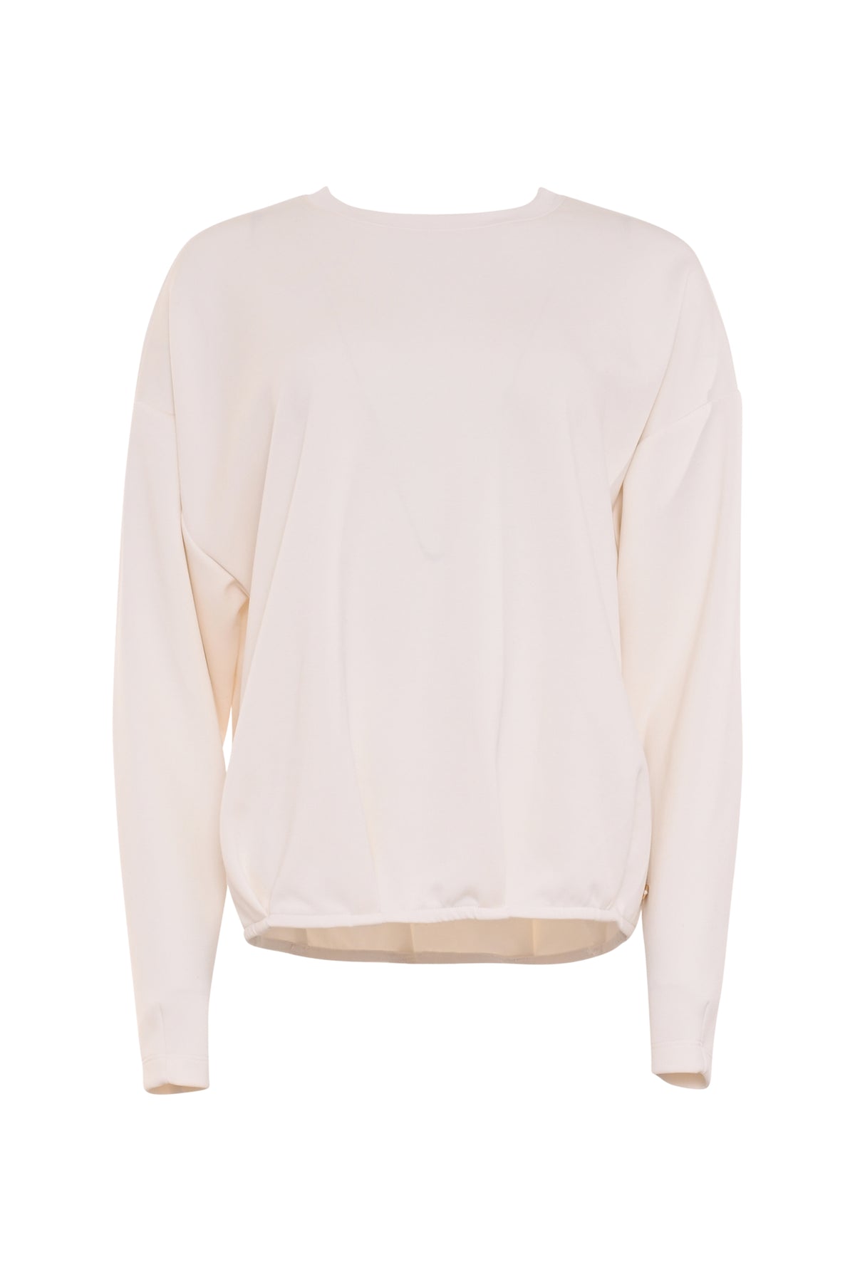 Offwhite Maicazz & Zizo Sweater Volvic, zachte katoenen trui met ronde hals en comfortabele pasvorm in de afbeelding.