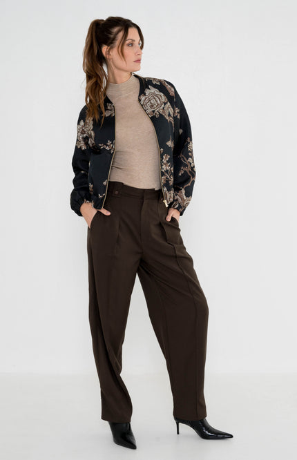 Bomber Paris Brown Leave