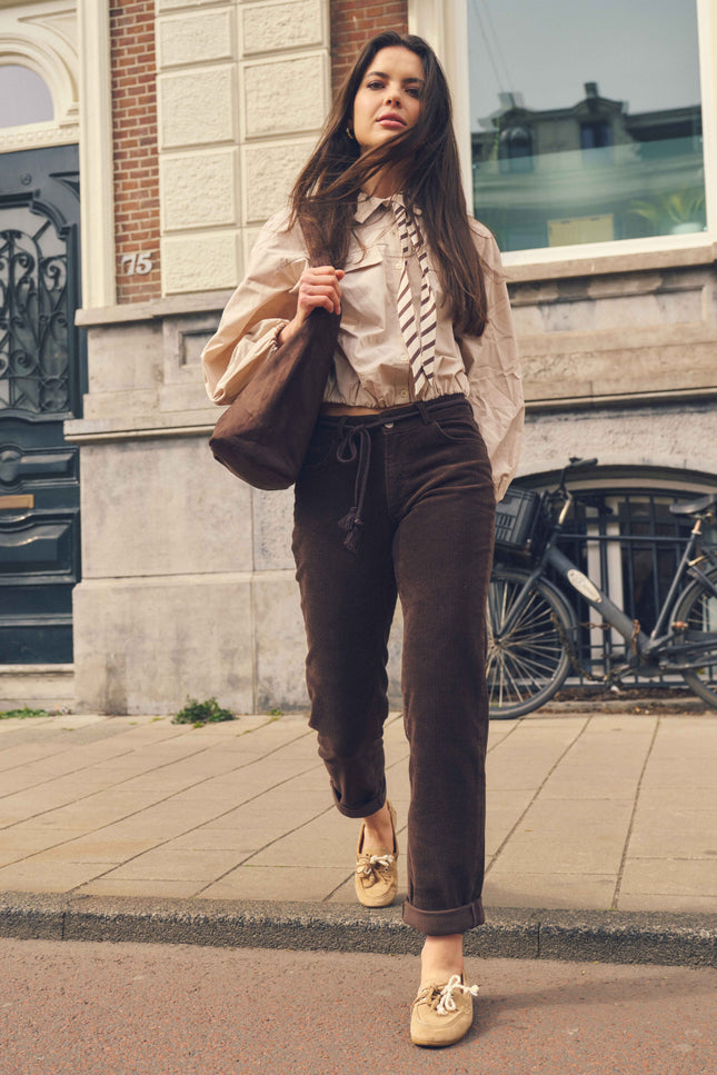 Broek Bobby Vintage Corduroy Deep Brown FW261104091 L30