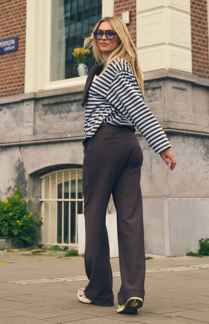 Broek Mira Elastic Twill Jersey Deep Brown FW261220206 L32