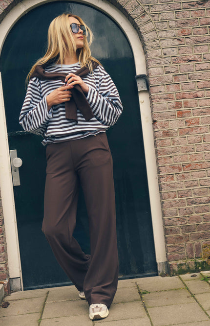 Broek Mira Elastic Twill Jersey Deep Brown FW261220206 L32