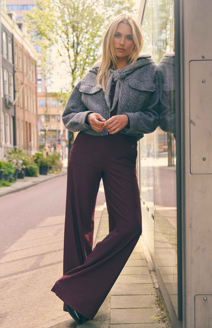 Broek Mira Elastic Twill Jersey Burgundy Red FW261220206 L32
