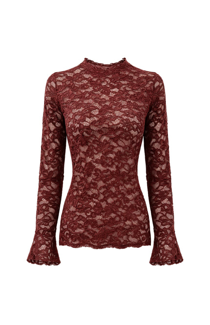 Top Velvet Stretch Lace Pomegranate C65-21-401