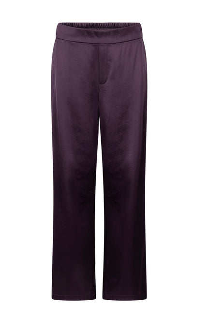 Broek Bonded Satin Aubergine Noir C14-22-101