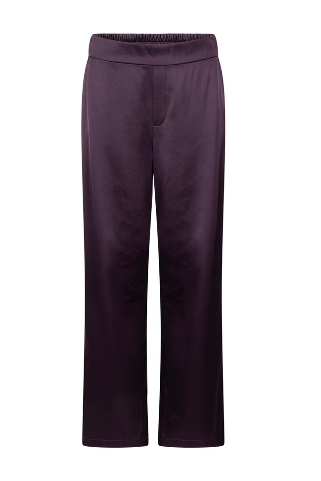 Broek Bonded Satin Aubergine Noir C14-22-101