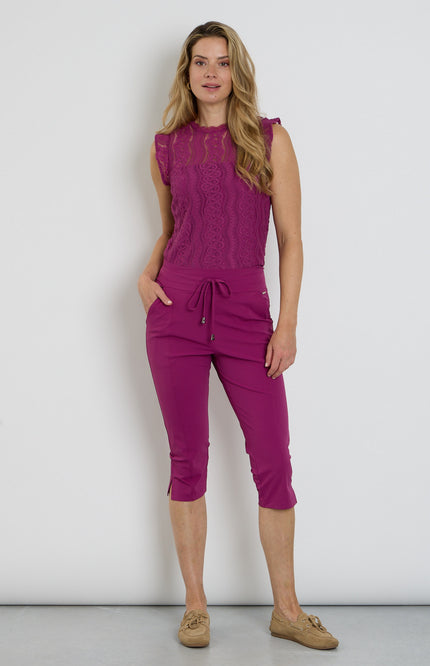 Travel Broek Capri Magenta Purple 202820