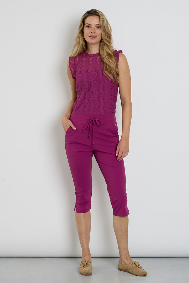 Travel Broek Capri Magenta Purple 202820