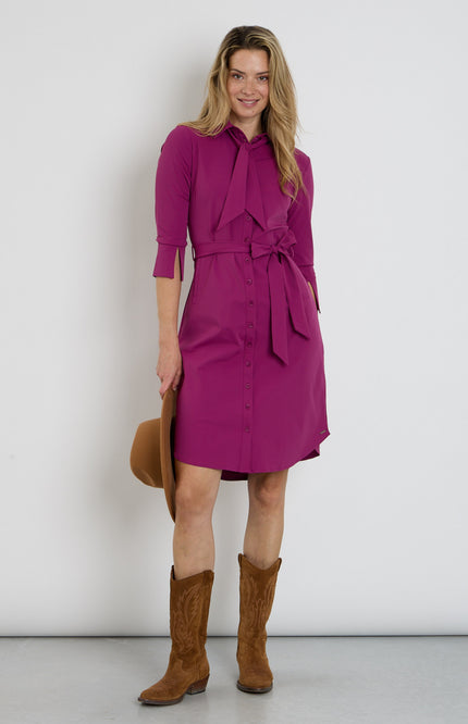 Travel Jurk Bow Magenta Purple 202708