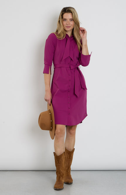 Travel Jurk Bow Magenta Purple 202708