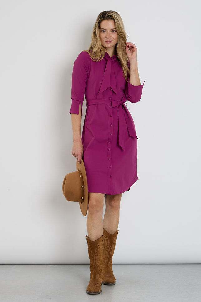 Travel Jurk Bow Magenta Purple 202708