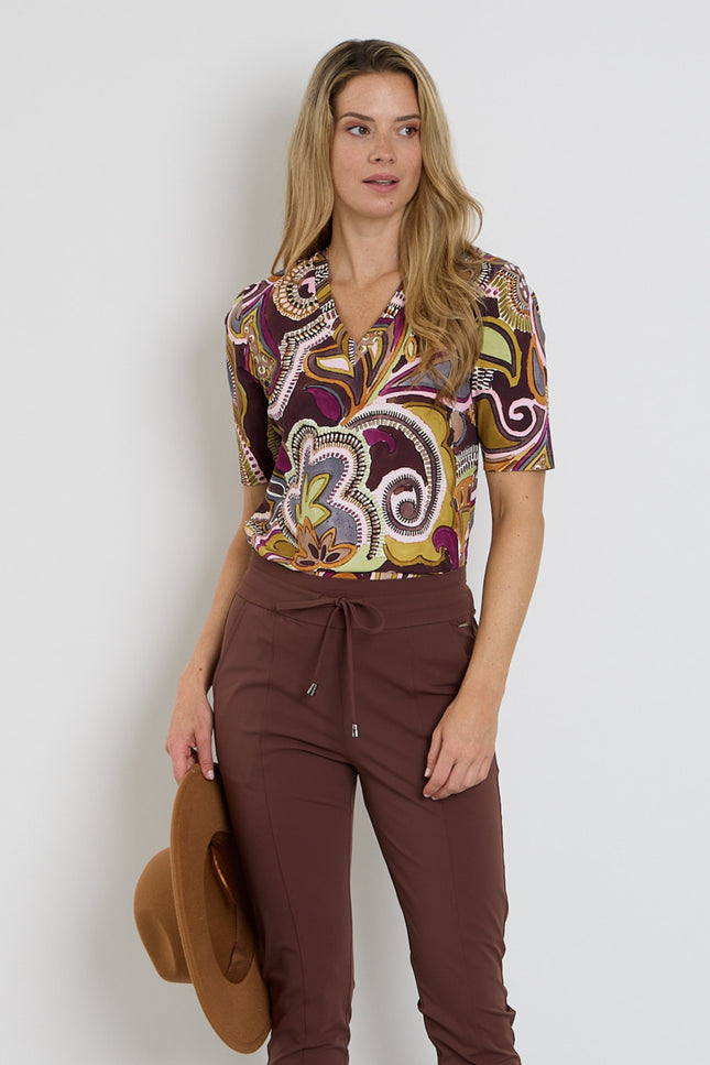 Travel Top Big Paisley Print Multicolour 202271
