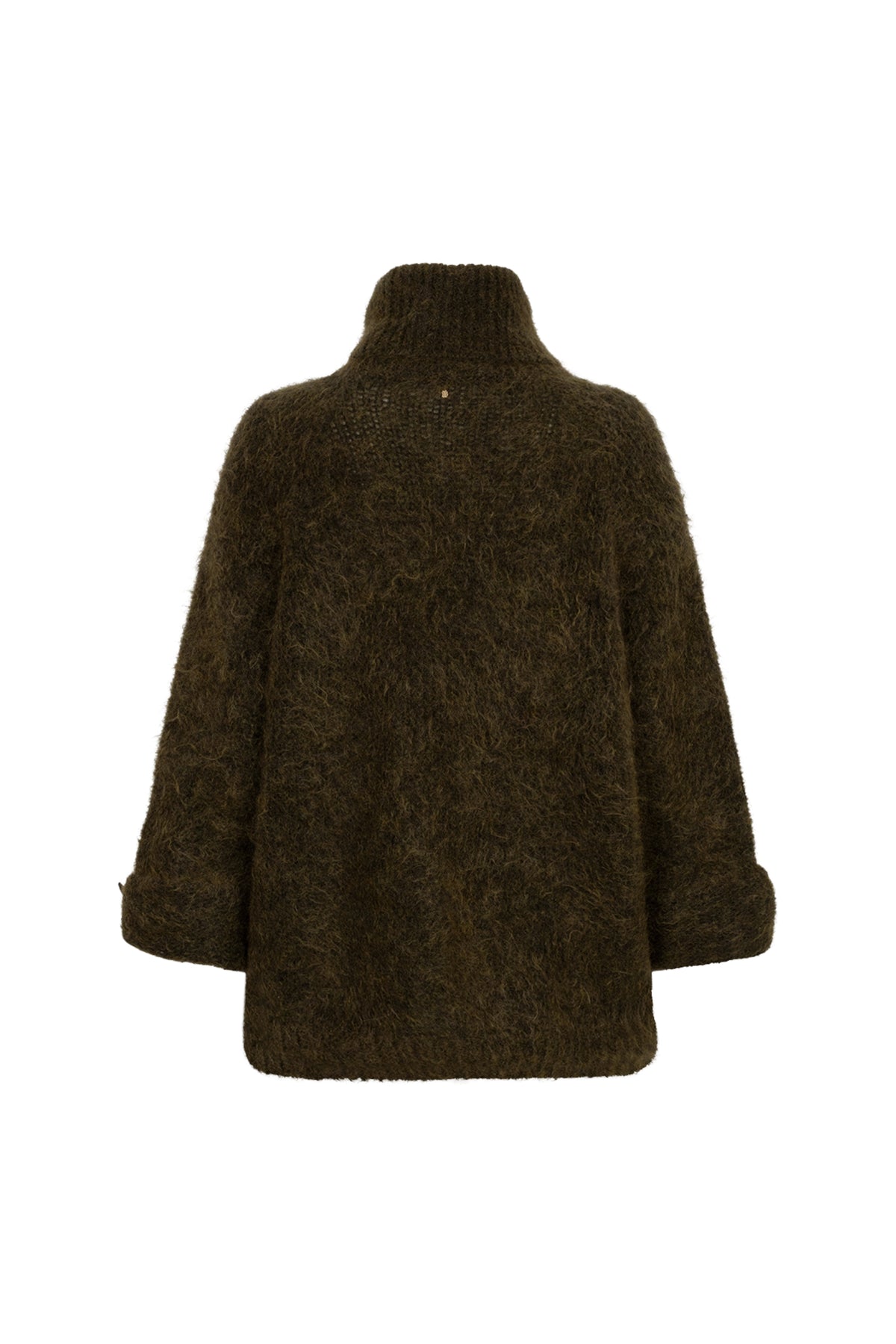 Damestrui Kianna Dark Utility van Ibana, donkerkleurige casual trui met comfortabele pasvorm en modieuze details.