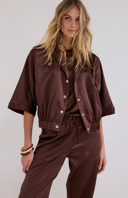 Blouse Elastic Chocolate C06-21-801