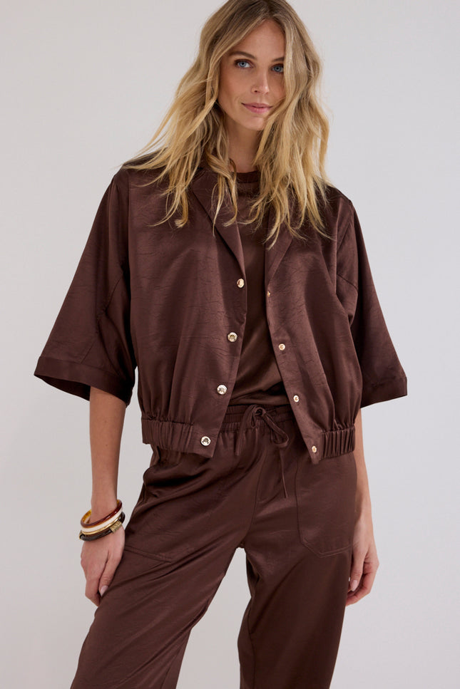 Blouse Elastic Chocolate C06-21-801