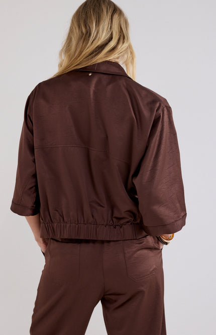 Blouse Elastic Chocolate C06-21-801