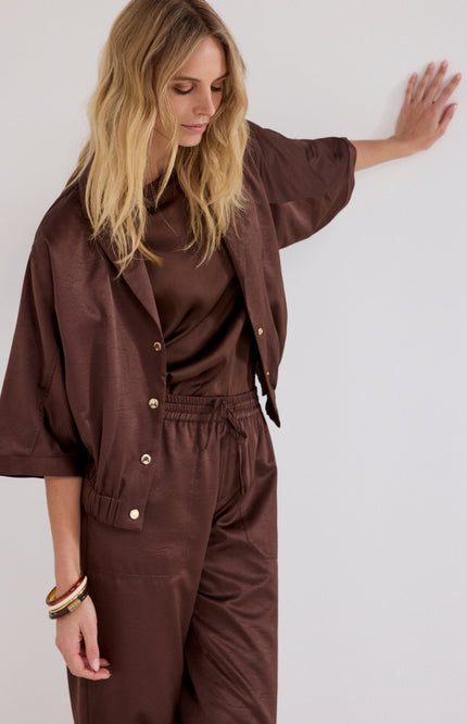 Blouse Elastic Chocolate C06-21-801