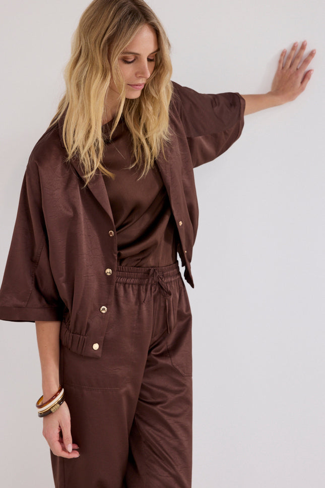 Blouse Elastic Chocolate C06-21-801
