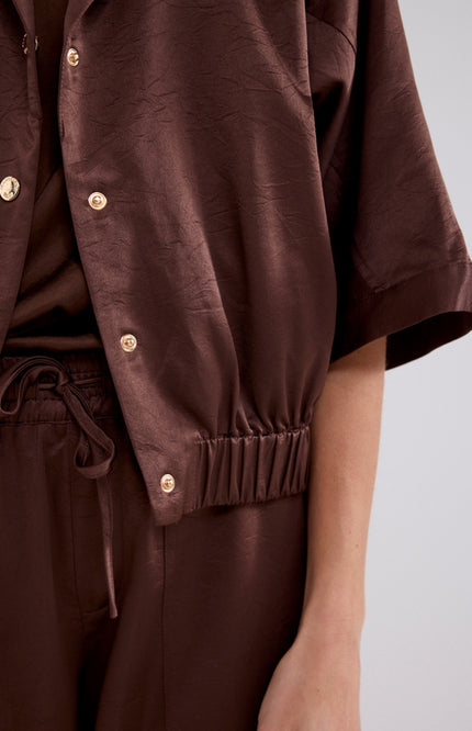Blouse Elastic Chocolate C06-21-801