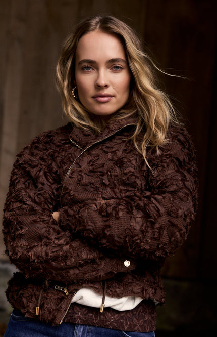 Jacket Fancy Lace Chocolate C39-21-801